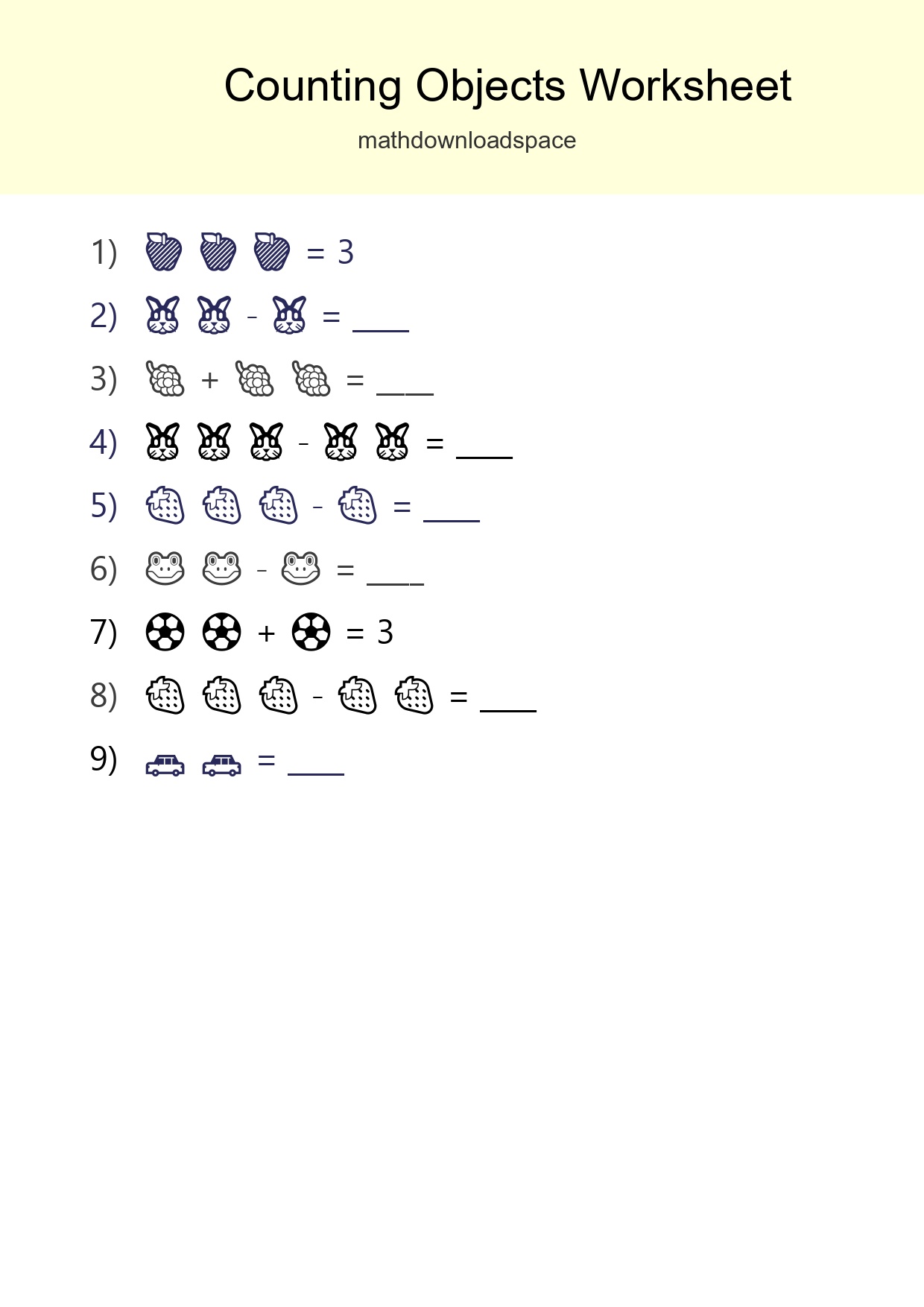 Learn Counting With Pictures Worksheet (Pre-K) - Part 135