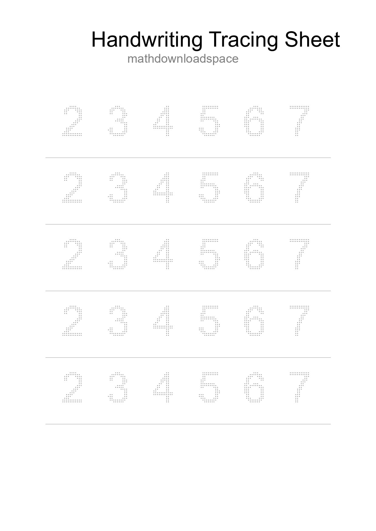 Printable Tracing Worksheet For Kids - Part 164