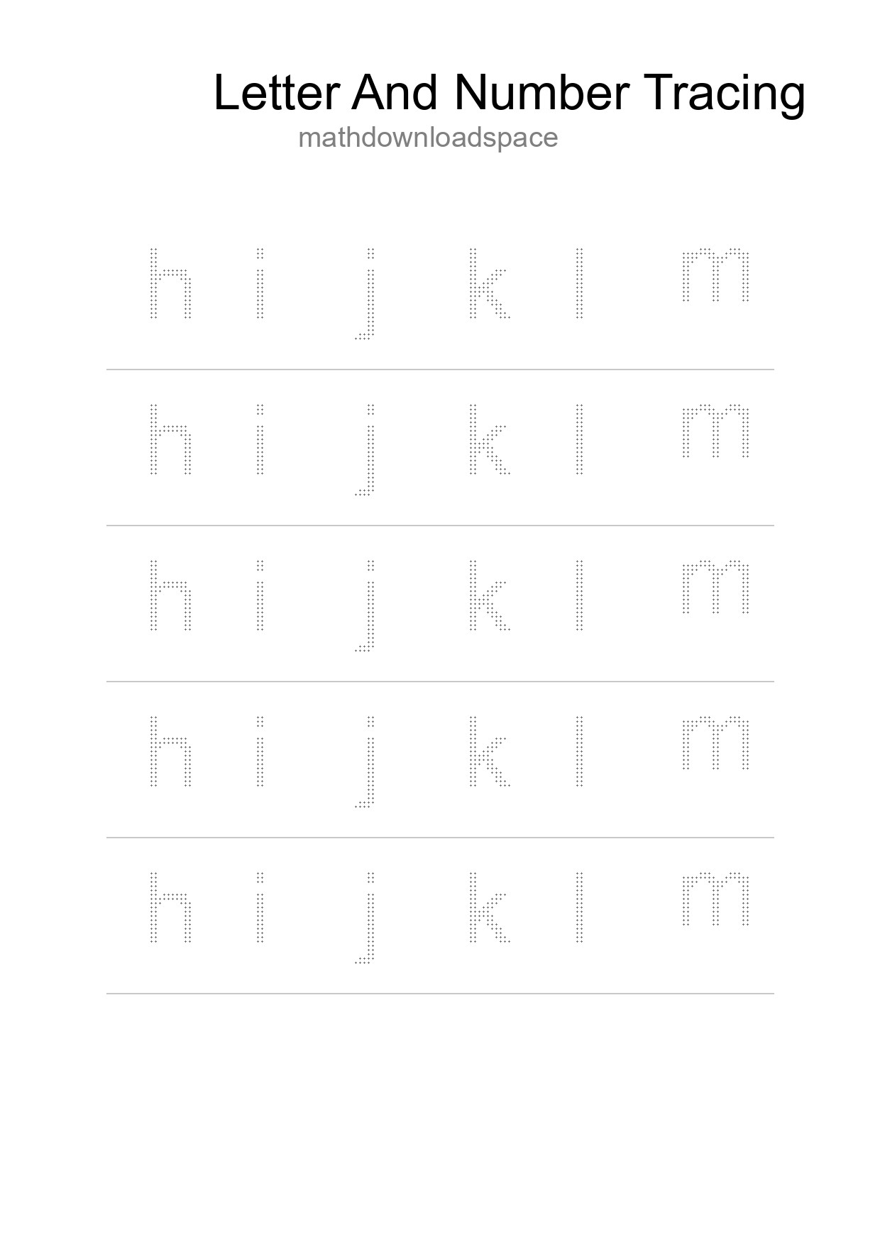 Printable Tracing Worksheet For Kids - Part 197