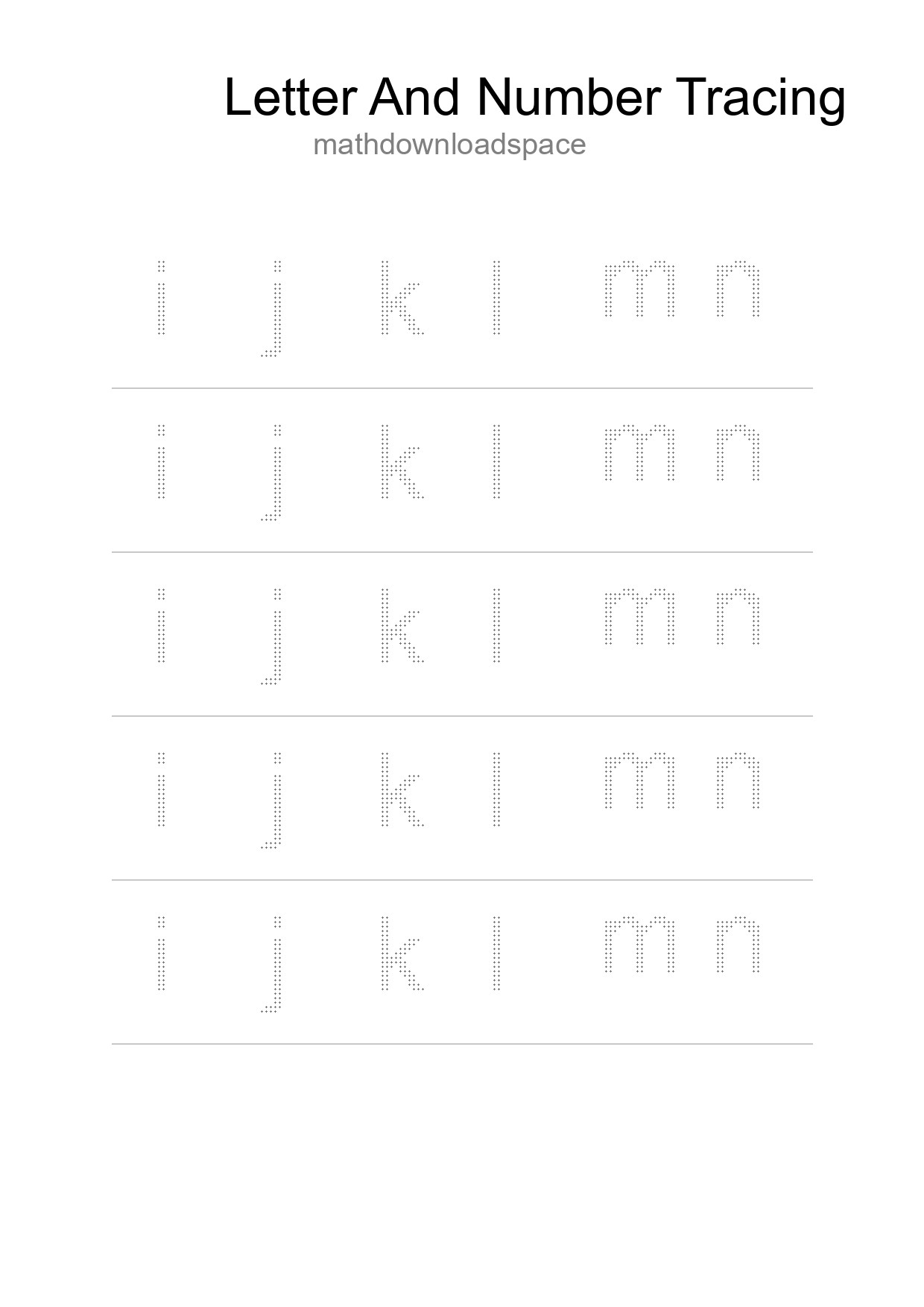 Printable Tracing Worksheet For Kids - Part 241