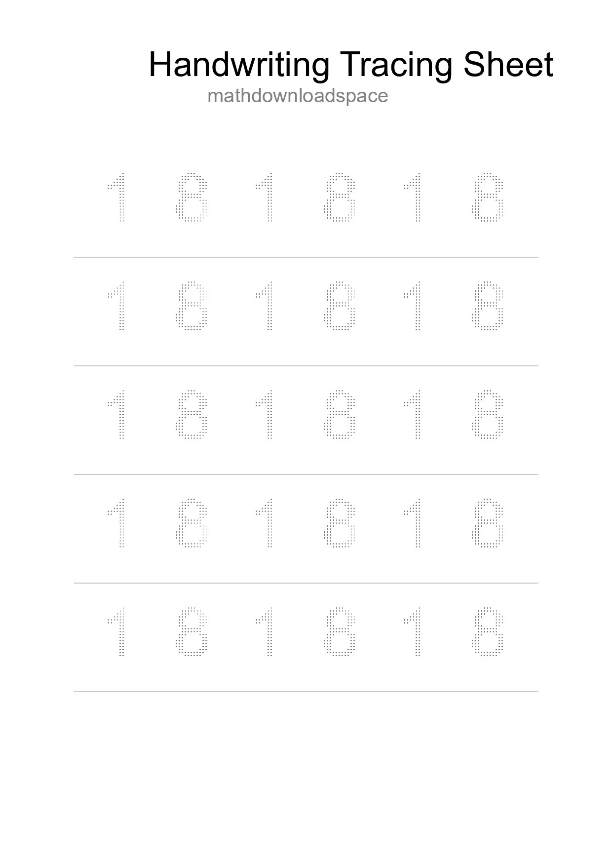 Printable Tracing Worksheet For Kids - Part 65